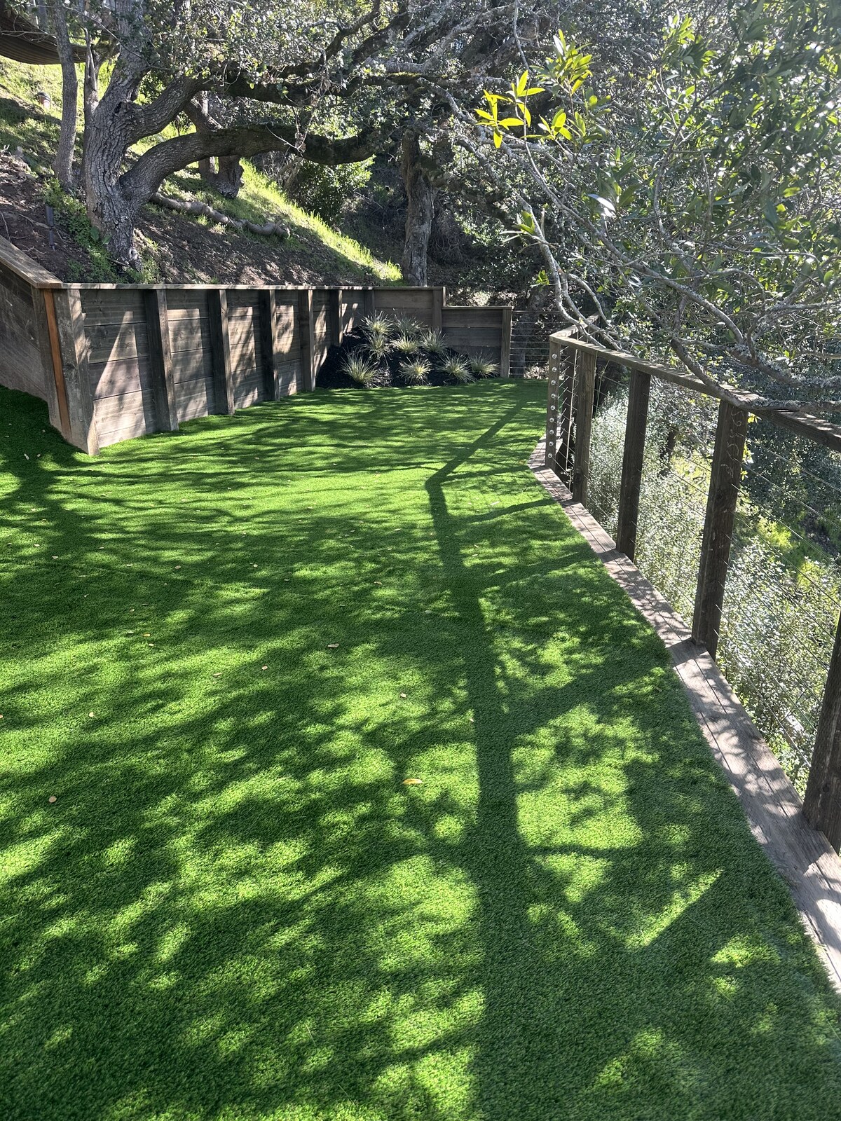 Artificial grass installation by Mestow Landscaping